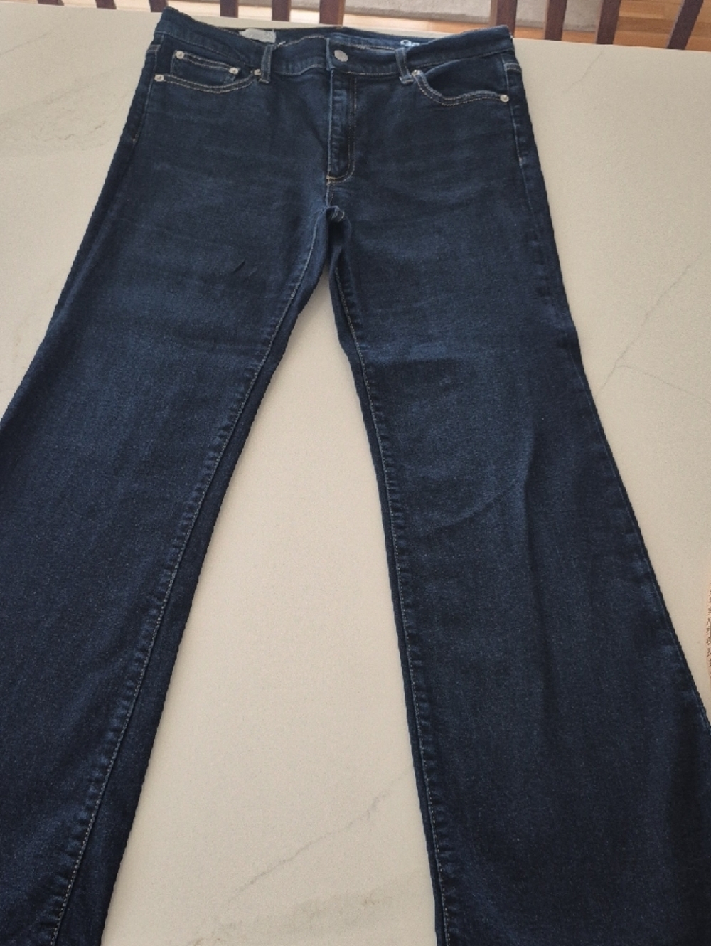 GAP Women's Flare Jeans in Medium Blue Denim